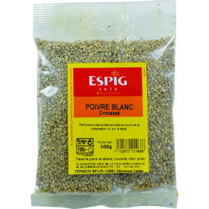 Poivre blanc concassé 100g